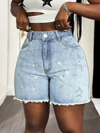 Buttlift Denim Shorts Blue (Pack of 2) SKU-108