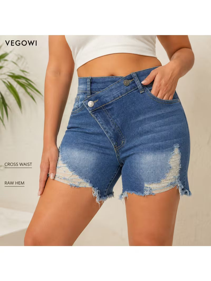 Buttlift Denim Shorts Blue (Pack of 2) SKU-120