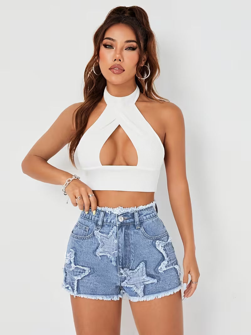 Buttlift Denim Shorts Blue (Pack of 2) SKU-111