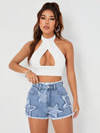 Buttlift Denim Shorts Blue (Pack of 2) SKU-111