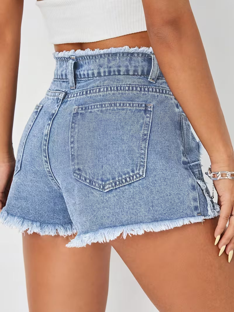 Buttlift Denim Shorts Blue (Pack of 2) SKU-111