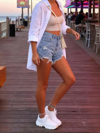Buttlift Denim Shorts Blue (Pack of 2) SKU-123