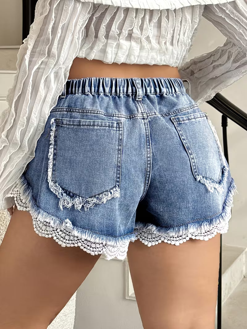 Buttlift Denim Shorts Blue (Pack of 2) SKU-111