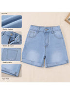 Buttlift Denim Shorts Blue (Pack of 2) SKU-120