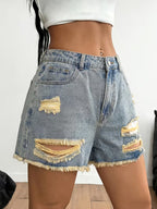 Buttlift Denim Shorts Grey and Blue (Pack of 2) SKU-112