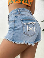Buttlift Denim Shorts Blue (Pack of 2) SKU-108