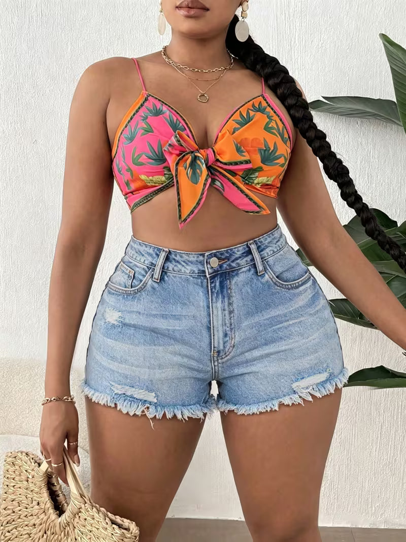 Buttlift Denim Shorts Blue (Pack of 2) SKU-108