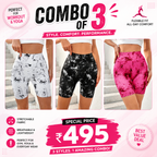 Buttlift Women athleisure shorts (Pack of 3) SKU-1005
