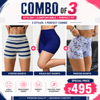 Buttlift Women athleisure shorts (Pack of 3) SKU-1026