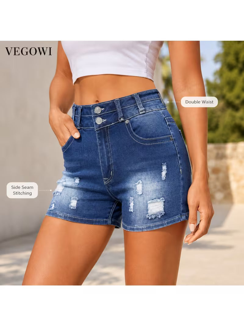 Buttlift Denim Shorts Blue (Pack of 2) SKU-118