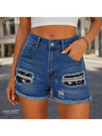 Buttlift Denim Shorts Blue (Pack of 2) SKU-124