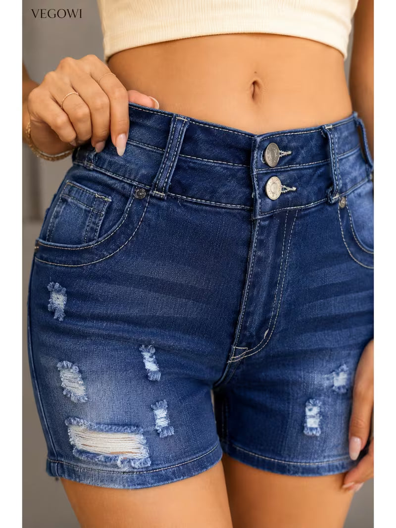 Buttlift Denim Shorts Blue (Pack of 2) SKU-121