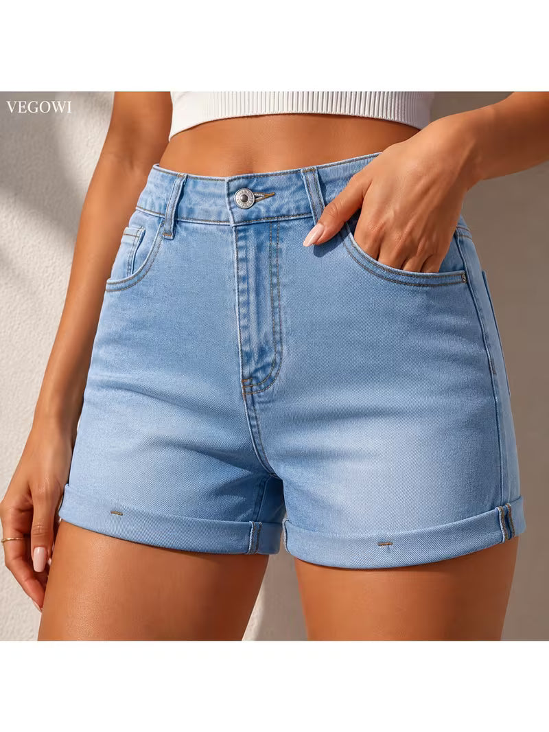 Buttlift Denim Shorts Blue (Pack of 2) SKU-120