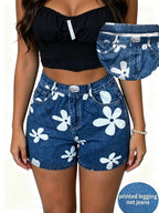 Buttlift Denim Shorts Blue (Pack of 2) SKU-109
