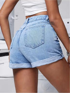 Buttlift Denim Shorts Blue (Pack of 2) SKU-119