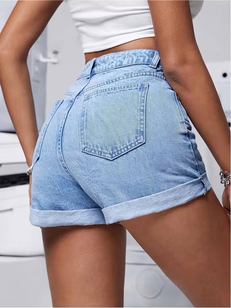 Buttlift Denim Shorts Blue (Pack of 2) SKU-119