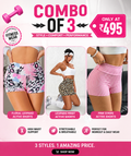 Buttlift Women athleisure shorts (Pack of 3) SKU-1025