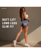 Buttlift Denim Shorts Blue (Pack of 2) SKU-123