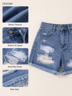 Buttlift Denim Shorts Blue (Pack of 2) SKU-113