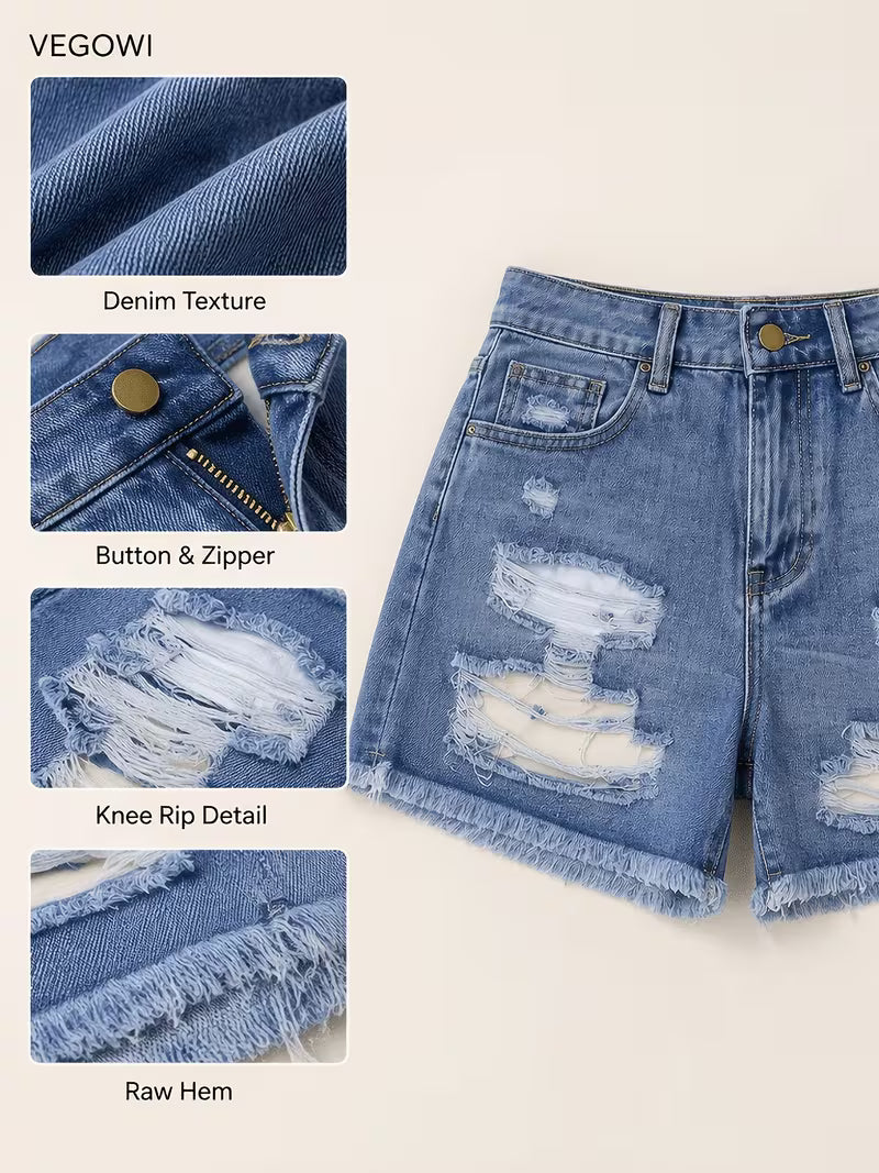 Buttlift Denim Shorts Blue (Pack of 2) SKU-113