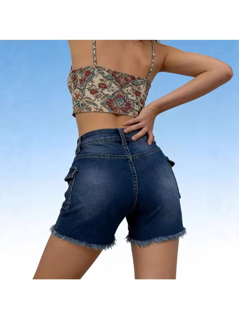 Buttlift Denim Shorts Blue (Pack of 2) SKU-118
