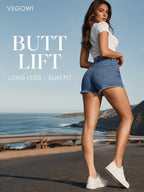 Buttlift Denim Shorts Blue (Pack of 2) SKU-113