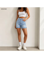 Buttlift Denim Shorts Blue (Pack of 2) SKU-120