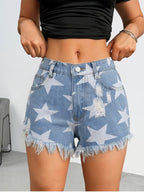 Buttlift Denim Shorts Dark Blue and Light Blue (Pack of 2) SKU-110