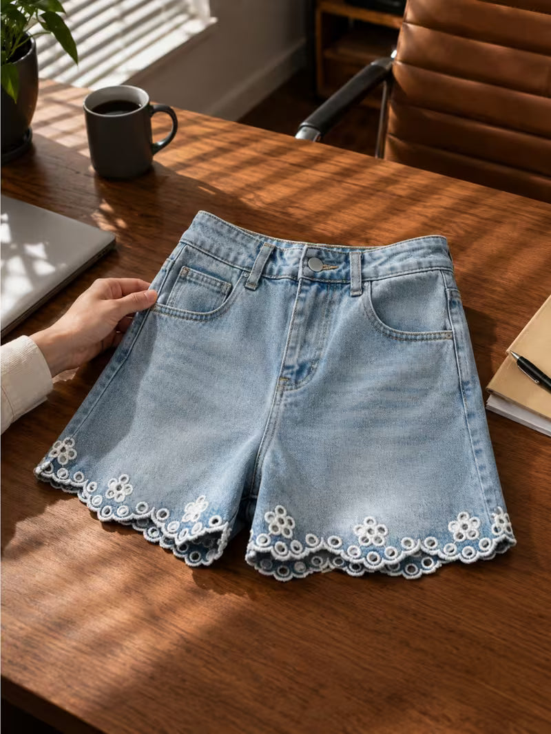 Buttlift Denim Shorts Blue (Pack of 2) SKU-119