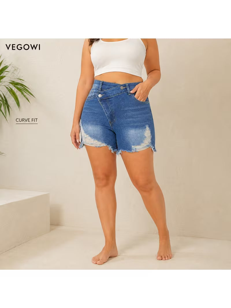 Buttlift Denim Shorts Blue (Pack of 2) SKU-120