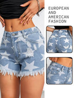 Buttlift Denim Shorts Dark Blue and Light Blue (Pack of 2) SKU-110