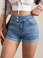 Buttlift Denim Shorts Grey and Blue (Pack of 2) SKU-112