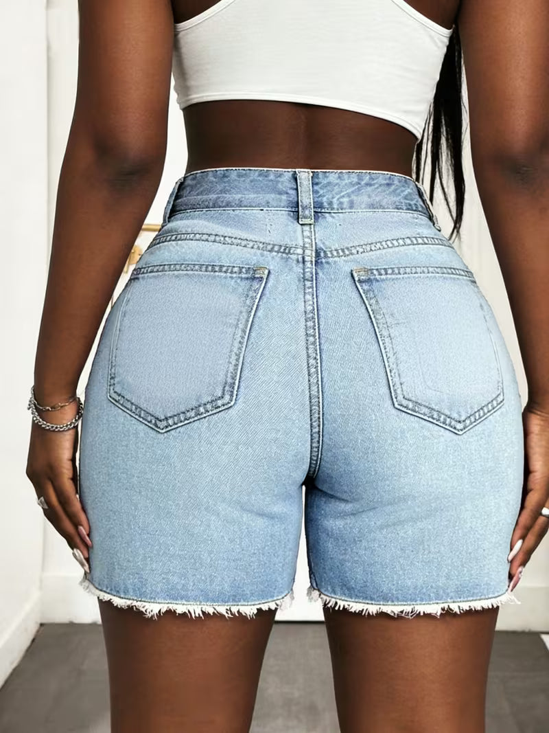 Buttlift Denim Shorts Blue (Pack of 2) SKU-108