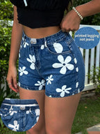 Buttlift Denim Shorts Blue (Pack of 2) SKU-109