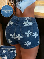 Buttlift Denim Shorts Blue (Pack of 2) SKU-109