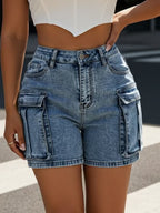 Buttlift Denim Shorts Blue (Pack of 2) SKU-107