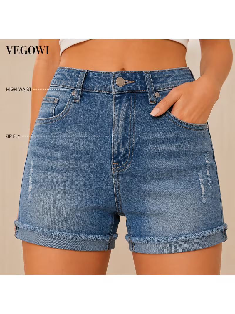 Buttlift Denim Shorts Blue (Pack of 2) SKU-114
