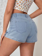 Buttlift Denim Shorts Blue (Pack of 2) SKU-124