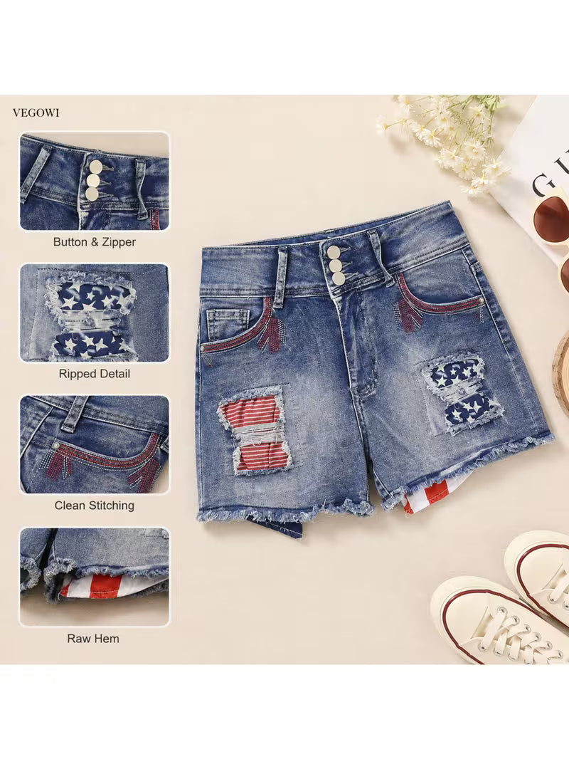 Buttlift Denim Shorts Blue (Pack of 2) SKU-123