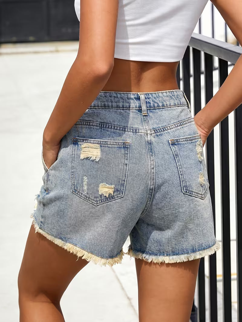 Buttlift Denim Shorts Grey and Blue (Pack of 2) SKU-112