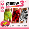 Buttlift Women athleisure shorts (Pack of 3) SKU-1011