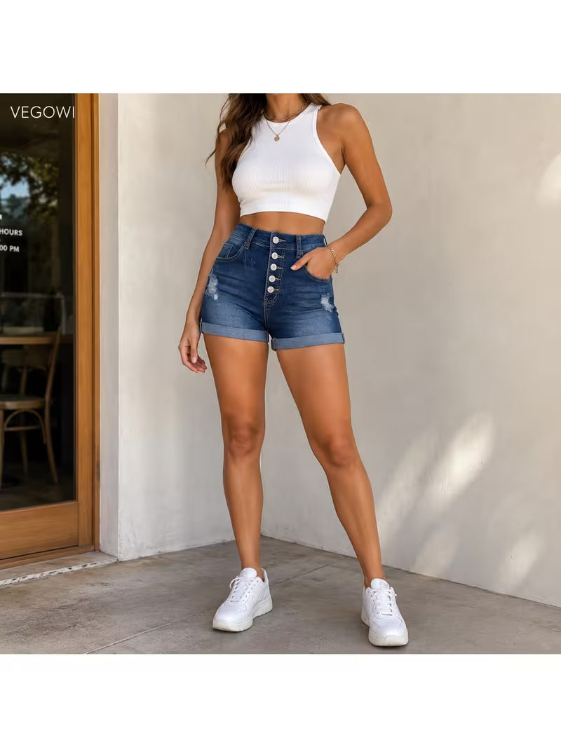 Buttlift Denim Shorts Blue (Pack of 2) SKU-114