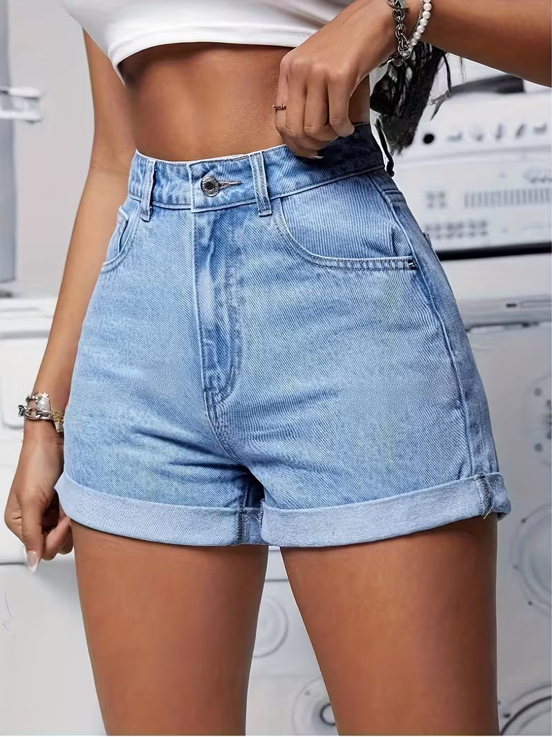 Buttlift Denim Shorts Blue (Pack of 2) SKU-119