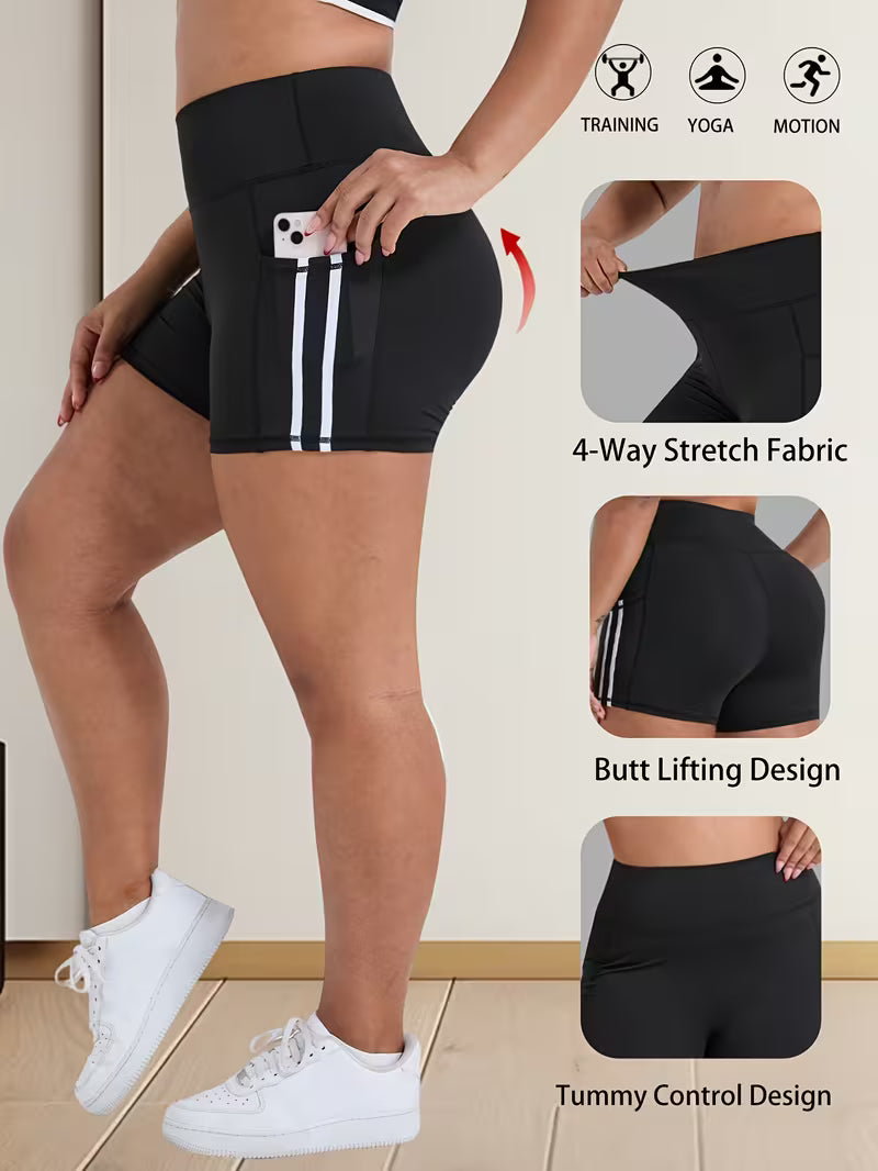 Buttlift Women athleisure shorts (Pack of 3) SKU-1030