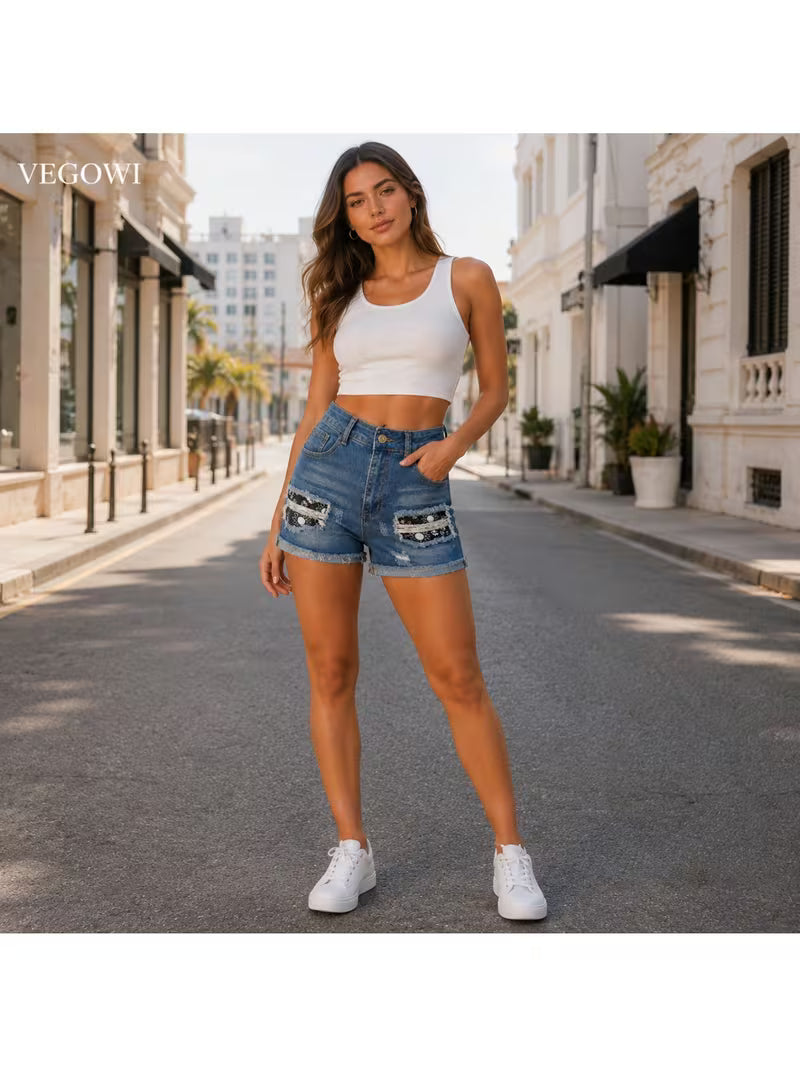 Buttlift Denim Shorts Blue (Pack of 2) SKU-124