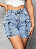 Buttlift Denim Shorts Blue (Pack of 2) SKU-107
