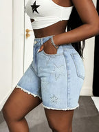 Buttlift Denim Shorts Blue (Pack of 2) SKU-108