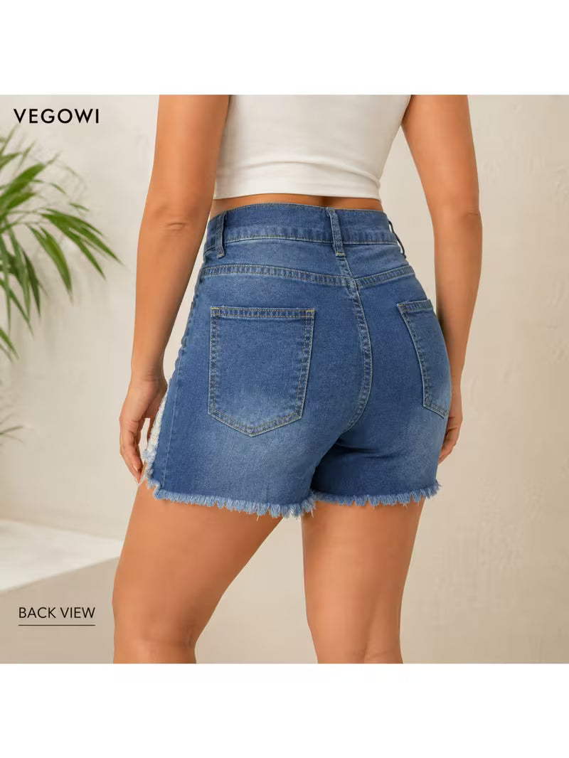 Buttlift Denim Shorts Blue (Pack of 2) SKU-120
