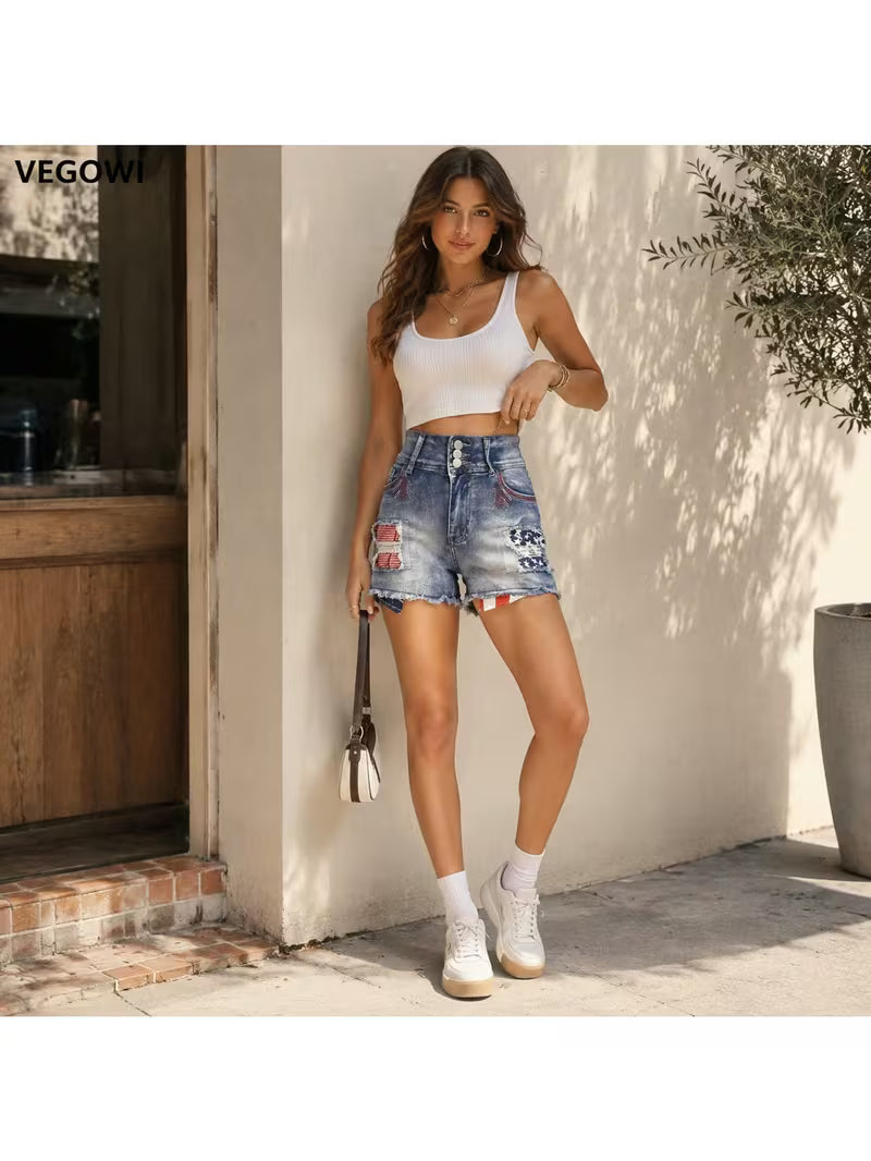Buttlift Denim Shorts Blue (Pack of 2) SKU-123