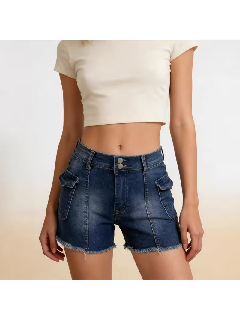 Buttlift Denim Shorts Blue (Pack of 2) SKU-118